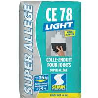 CE78 LIGHT : colle-enduit allégée pour joint de plaque de plâtre. - Batiweb